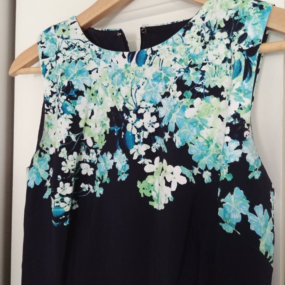 Navy blue-floral dress - size 4